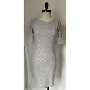 Free People Gray Polyester Stretch Bodycon Dress Pullover Solid Womens S